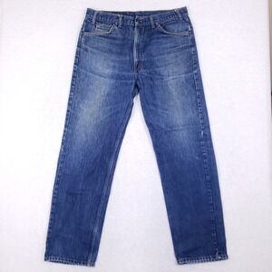 Levi's Vintage 505 Orange Tab Straight Jeans 38x32 Blue